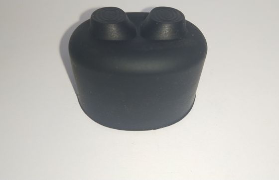 ब्लैक सिलिकॉन रबर पार्ट्स सिलिंड्रिकल रबर हैंडल स्लीव 1*25mm