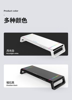 एसईसीसी मेटल मॉनिटर स्टैंड USB3.0 हब / वायरलेस चार्जिंग के साथ